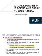 Intellectual Legacies in Selected Poems and Essay