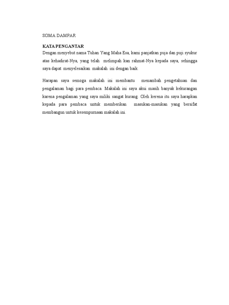 Definisi dan Pengoperasian Soma Dampar | PDF