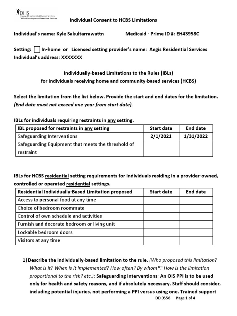 HCBS Limitations-IBLs-Safeguarding - 2021 | PDF | Risk | Safety