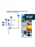 1) Complete The Crossword With The Words Related To Weather in The Pictures Below