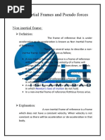 Non Inertial Frames and Pseudo Forces