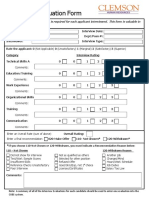 Interview Technical Evaluation Form
