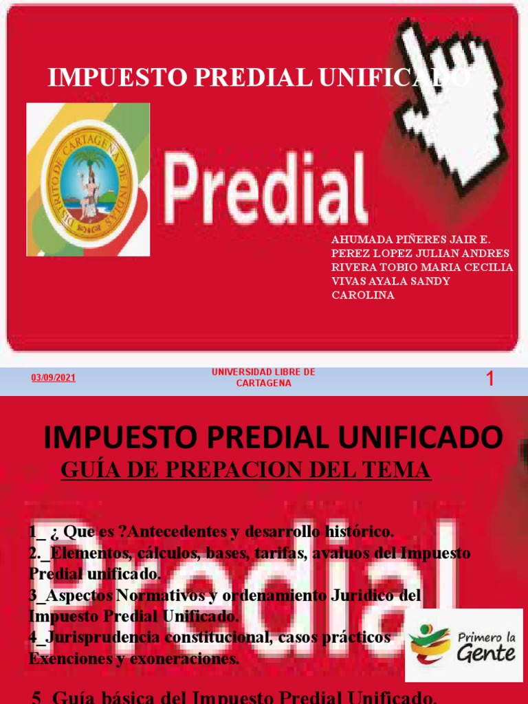 Guía del Impuesto Predial Unificado | PDF | Impuestos | Bienes (Ley)
