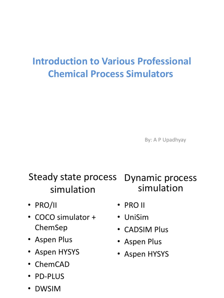 Introduction To Chemical Process Simulators | PDF | Simulation | Chemistry