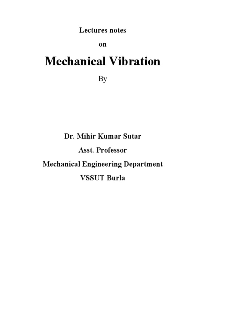 Damping Mechanisms in Mechanical Vibration | PDF | Friction | Viscosity