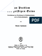Hartmann, N. - Das Problem Des Geistigen Seins _ Untersuchungen Zur Grundlegung Der Geschichtsphilosophie Und Der Geisteswissenschaften-De Gruyter (1933)