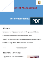 Sports Event Management: History & Introduction