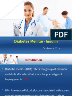 Diabetes Mellitus-Insulin: DR - Anant Khot