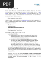 Power Factor Guidance