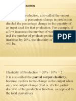 Elasticity of Production