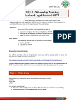 Module 1 - Historical and Legal Basis of NSTP