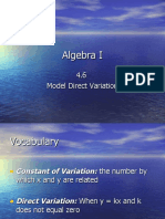 Model Direct Variation Equations