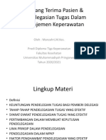 Timbang Terima Pasien & Pendelegasian Tugas Dalam Manajemen