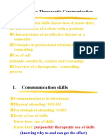 Introduction To Therapeutic Communication: Counsellor Counselling (Attitude, Sensitivity, Contact and Reasoning) Process
