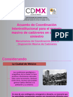 Acuerdo de Coordinación Interinstitucional para El Manejo de Cadáveres en Caso de Siniestro - NCC