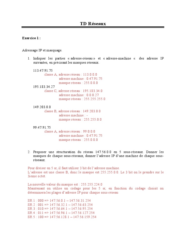 Adressage IP et routage en réseaux | PDF | Réseau informatique | Adresse IP