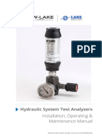 K & T Style Hydraulic System Test Analysers - Manual