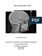 Ceph analysis for orthodontic treatment