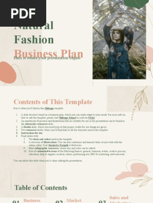 Natural Fashion Business Plan by Slidesgo