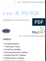 PHP & Mysql: It84 - It Elective 1 (PHP Programming)