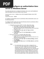 How To Configure An Authoritative Time Server in Windows Server
