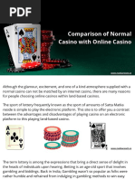 Comparison of Normal Casino With Online Casino