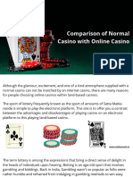 Comparison of Normal Casino With Online Casino