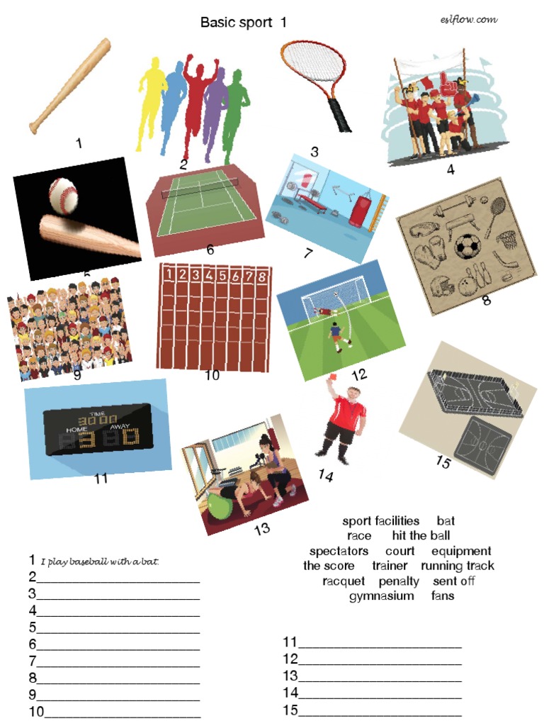 Sports Vocabulary and Equipment Guide | PDF
