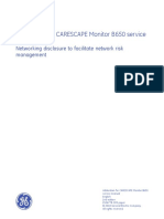 Addendum For CARESCAPE Monitor B650 Service Manual: Networking Disclosure To Facilitate Network Risk Management