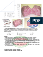 Pressed Ham Loaf: U.S. Ingredient Metric