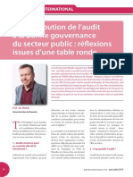 La Contribution de L'audit À La Bonne Gouvernance Du Secteur Public: Réflexions Issues D'une Table Ronde