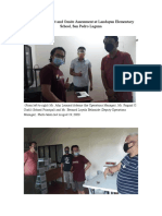 First Ocular Visit and Onsite Assessment at Landayan Elementary School, San Pedro Laguna