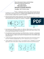 Homework #3 (Diodes and BJTS) : Microelectronics
