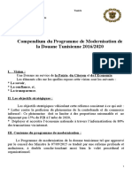 Compondium Programme de Modernisation de La Douane Sept 2015