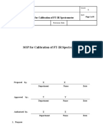 SOP For Calibration of FT-IR Spectrometer