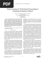 Deep Learning For Wind Speed Forecasting in Northeastern Region of Brazil