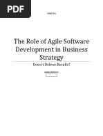 The Role of Agile Software Development in Business Strategy: Does It Deliver Results?