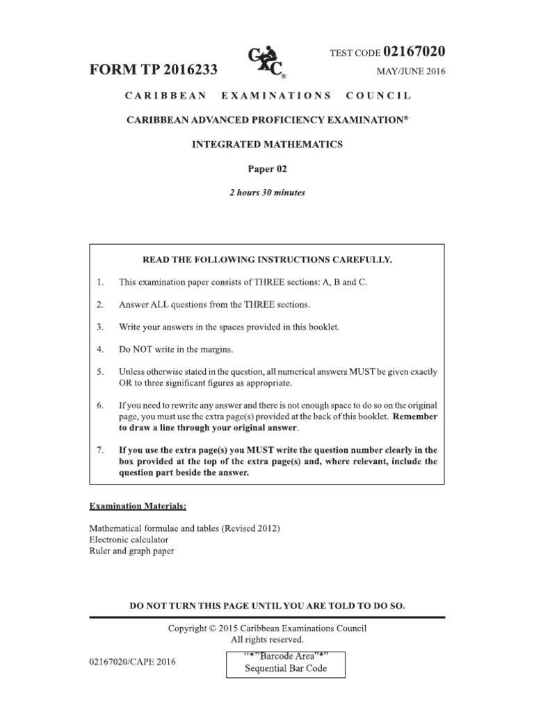 Paper 2 Inte Maths | PDF