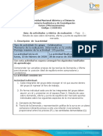 Guía de Actividades y Rúbrica de Evaluación - Unidad 1 - Fase 2 - Estudio de Caso Sobre Demanda, Oferta y Punto de Equilibrio Del Mercado