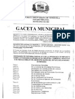 Gaceta Municipal 181-12-2020 Ordenanza de Reforma Parcial N°2 de La Ordenanza de Ae.