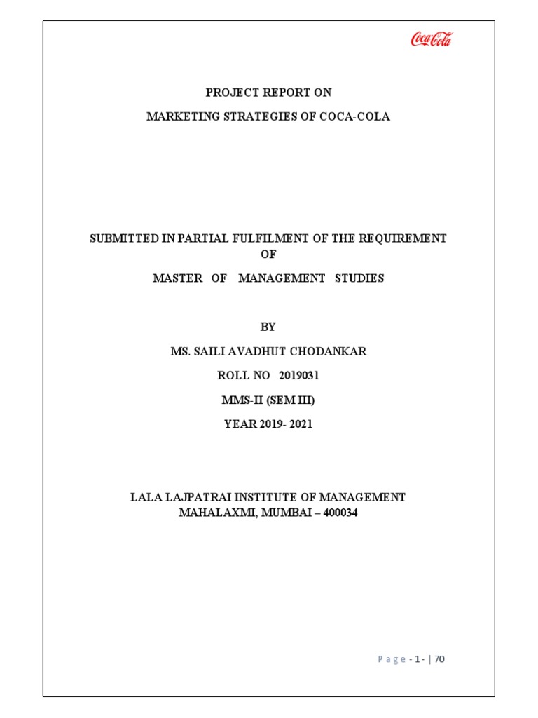 Coca-Cola Marketing Strategies Analysis | PDF | The Coca Cola Company ...