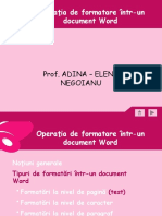 Formatarea Documentelor WORD