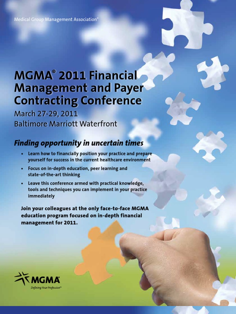 FMPC 2011 MGMA Brochure | PDF | Health Care | Analytics