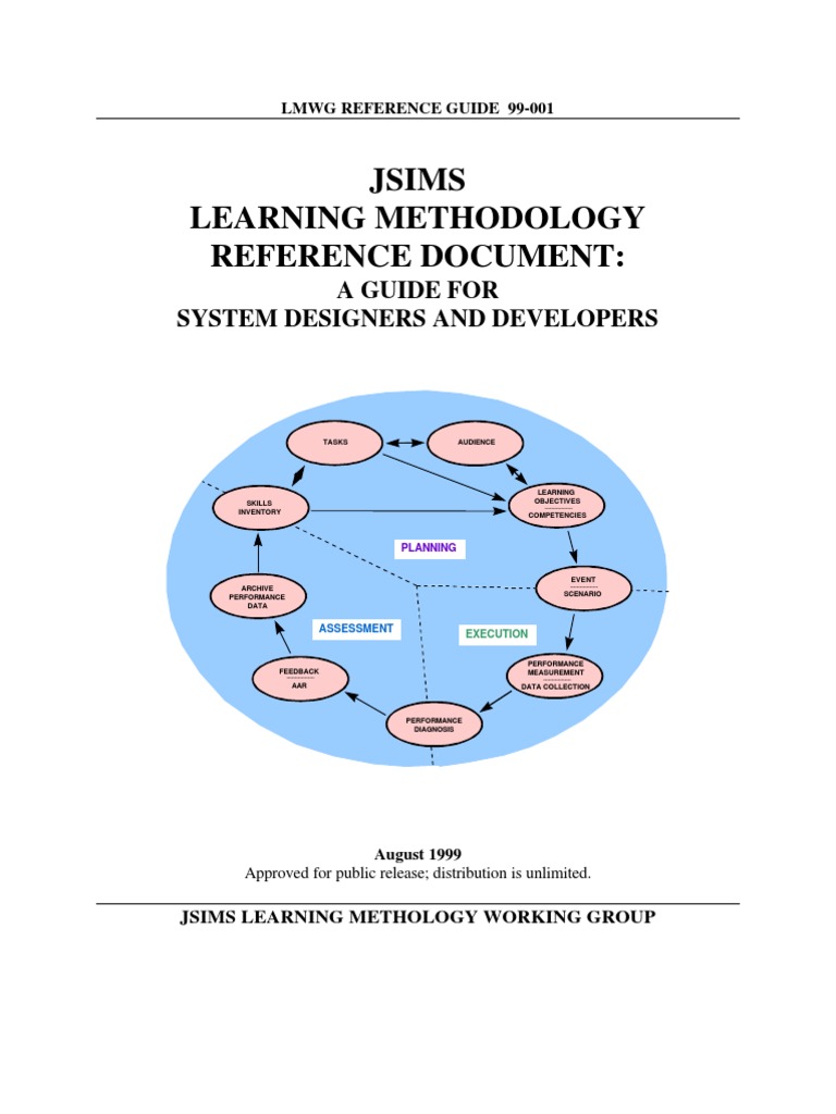 Jsims Learning Methodology Reference Document:: A Guide For System ...