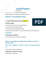 Install Python: Choose C:/ As Installation Folder