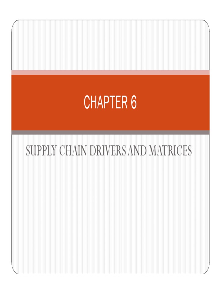 Six Drivers of Supply Chain Management | PDF | Supply Chain | Inventory