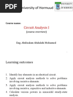 University of Hormuud: Circuit Analysis I