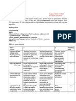 Assignment I Assigned Date: 3/3/2021 Due Date: 15/3/2021: Marking Criteria Lesson Planning 25 Marks (Each)