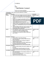 Unit Starter: Lesson 1: Lam Son Primary School Grade 1 Period: 1 Week 1 Teaching Date: 08/09/2020