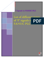 List of Different Types of F' Signals Used in FANUC PLC Ladder